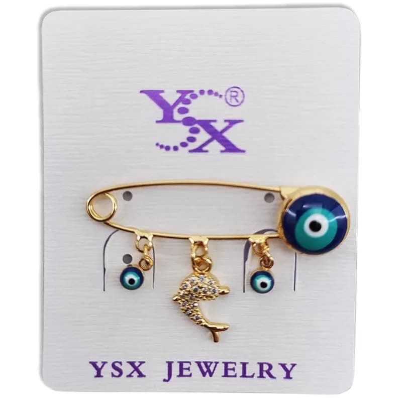 سنجاق سینه لباس دخترانه طرح چشم نظر YSX