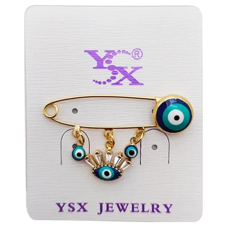 سنجاق سینه دخترانه چشم نظر طرح چشم YSX