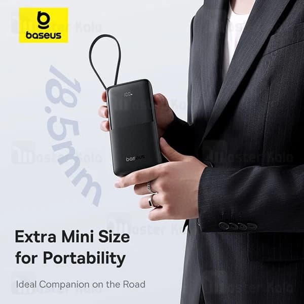 پاوربانک 10000 بیسوس Baseus Bipow 2 P10077101113 توان 20 وات همراه با کابل Type C متصل — تصویر ۸