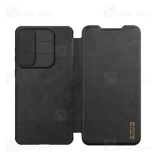 کیف چرمی نیلکین سامسونگ Samsung Galaxy S25 Edge Nillkin Qin Pro Leather Case دارای محافظ دوربین — تصویر ۳