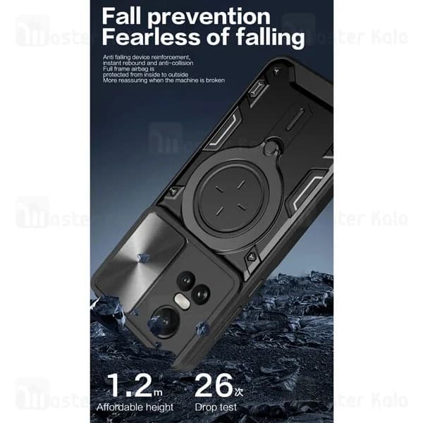 قاب ضد ضربه مگنتی اوپو Oppo Reno 10 5G / Reno 10 Pro Magnetic Support Case دارای محافظ دوربین — تصویر ۸