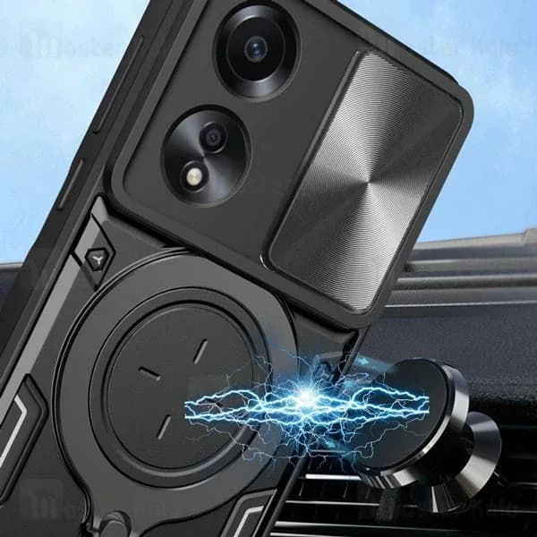 قاب ضد ضربه مگنتی اوپو Oppo A58 4G Magnetic Support Case دارای محافظ دوربین — تصویر ۶