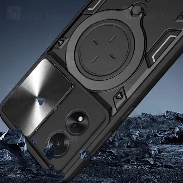 قاب ضد ضربه مگنتی اوپو Oppo A38 4G Magnetic Support Case دارای محافظ دوربین — تصویر ۲