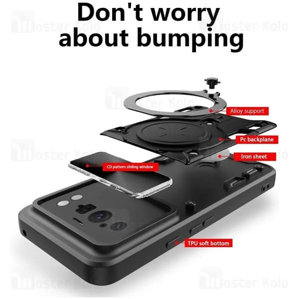 قاب ضد ضربه مگنتی گوگل Google Pixel 8 Pro Magnetic Support Case دارای محافظ دوربین — تصویر ۳