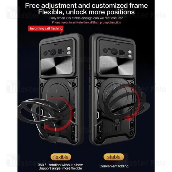 قاب ضد ضربه مگنتی گوگل Google Pixel 8 Pro Magnetic Support Case دارای محافظ دوربین — تصویر ۵