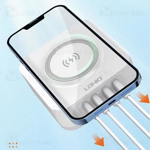 هاب شارژر 4 پورت و شارژر وایرلس الدینیو LDNIO AW004 توان 32 وات — تصویر ۷