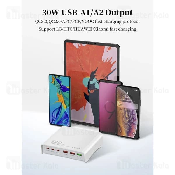 هاب شارژر 6 پورت الدینیو LDNIO Q605 توان 120 وات — تصویر ۷