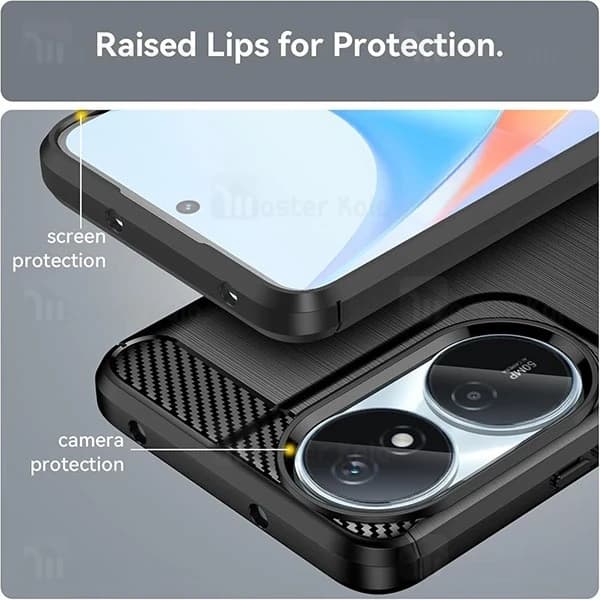 قاب فیبر کربنی هانر Honor X7b / Play 50 Plus Rugged Armor Fiber Carbon — تصویر ۵