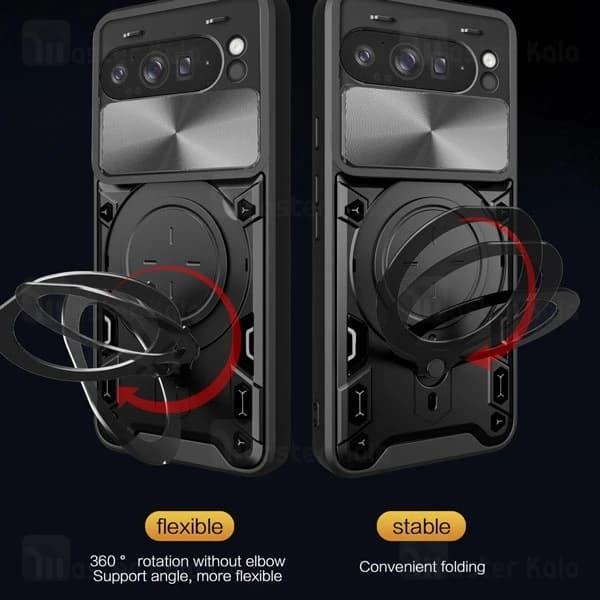 قاب ضد ضربه مگنتی گوگل Google Pixel 9 Pro XL Magnetic Support Case دارای محافظ دوربین — تصویر ۳