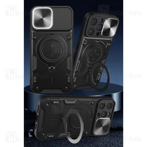 قاب ضد ضربه مگنتی Apple iPhone 16 Pro Magnetic Support Case دارای محافظ دوربین — تصویر ۲