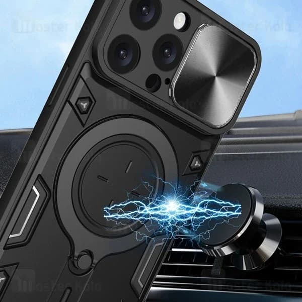 قاب ضد ضربه مگنتی Apple iPhone 16 Pro Max Magnetic Support Case دارای محافظ دوربین — تصویر ۶
