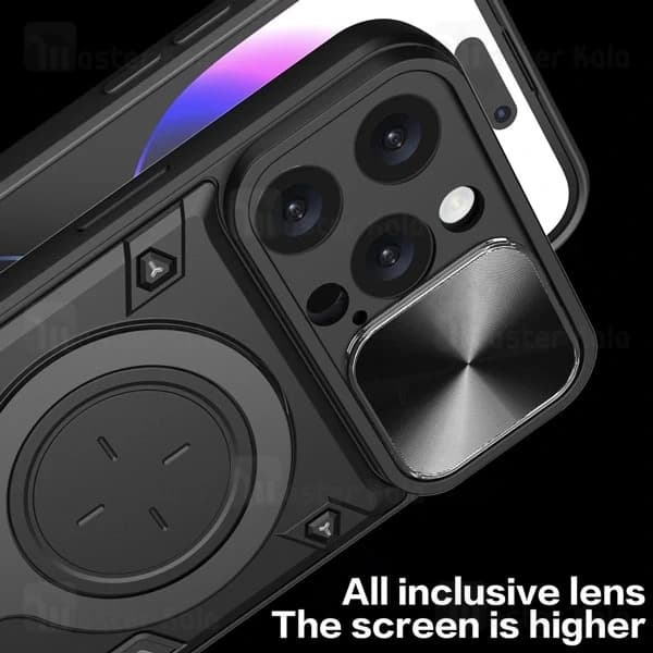 قاب ضد ضربه مگنتی Apple iPhone 16 Pro Max Magnetic Support Case دارای محافظ دوربین — تصویر ۴