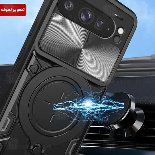 قاب ضد ضربه مگنتی گوگل Google Pixel 9 / 9 Pro Magnetic Support Case دارای محافظ دوربین — تصویر ۳