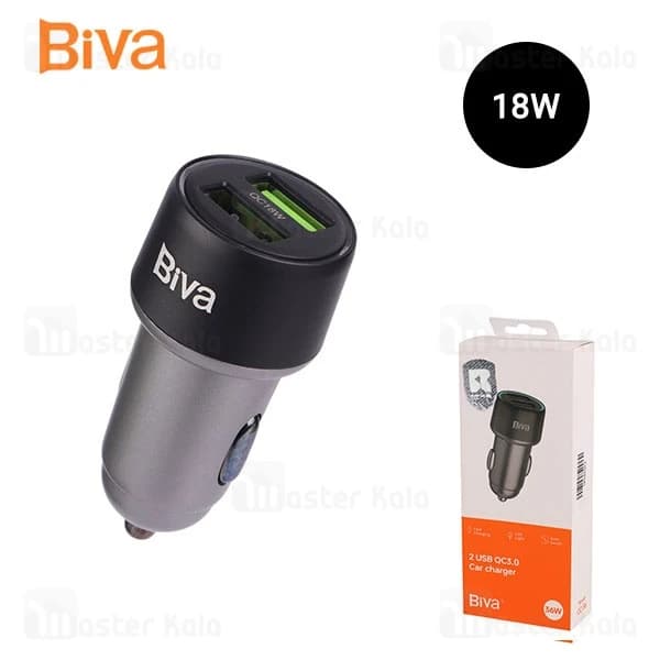 شارژر فندکی بیوا Biva CC-36 USB QC3.0 Car Charger توان 18 وات