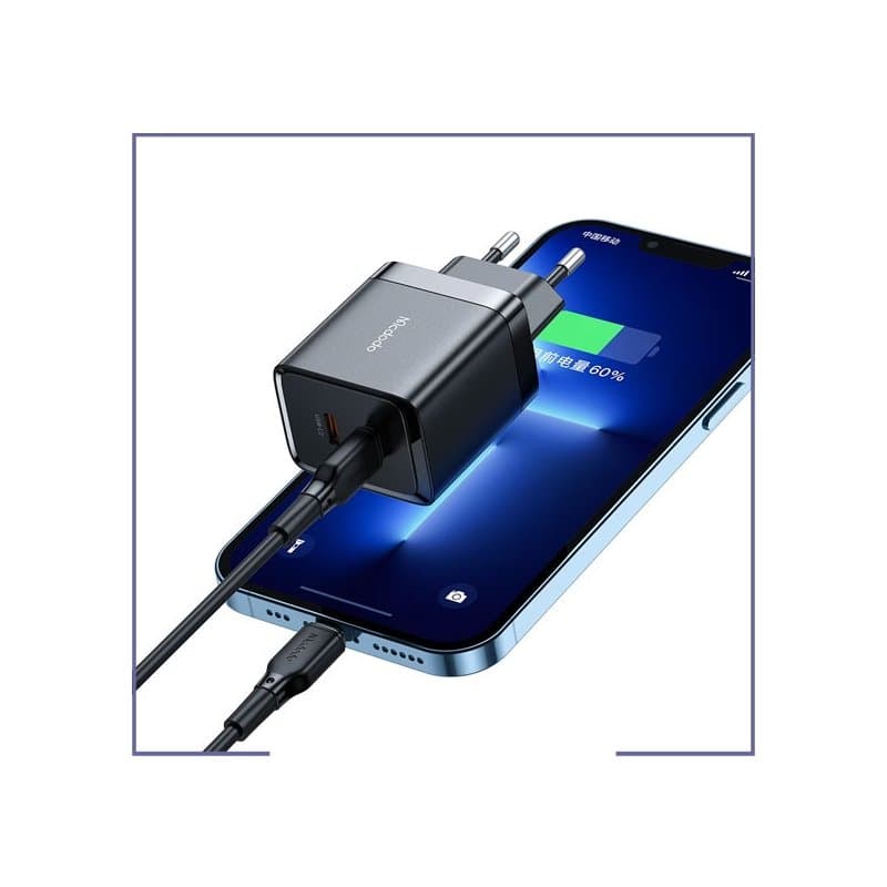 آداپتور شارژ دو پورت تایپ سی مک دودو Mcdodo 40W Dual Type-C GaN CH-2501 — تصویر ۵