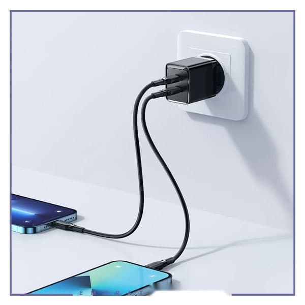 آداپتور شارژ دو پورت تایپ سی مک دودو Mcdodo 40W Dual Type-C GaN CH-2501 — تصویر ۳