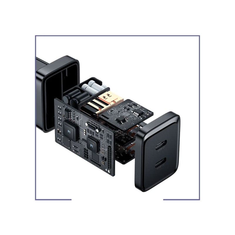 آداپتور شارژ دو پورت تایپ سی مک دودو Mcdodo 40W Dual Type-C GaN CH-2501 — تصویر ۶