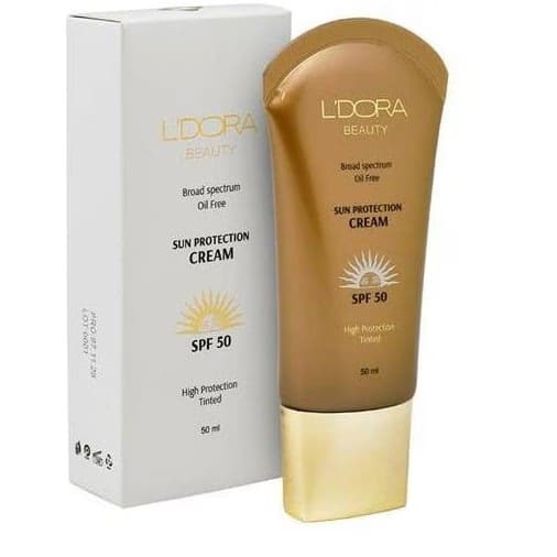 کرم ضدآفتاب SPF50 رنگی و فاقد چربی L’dora حجم 50 میلی لیتر