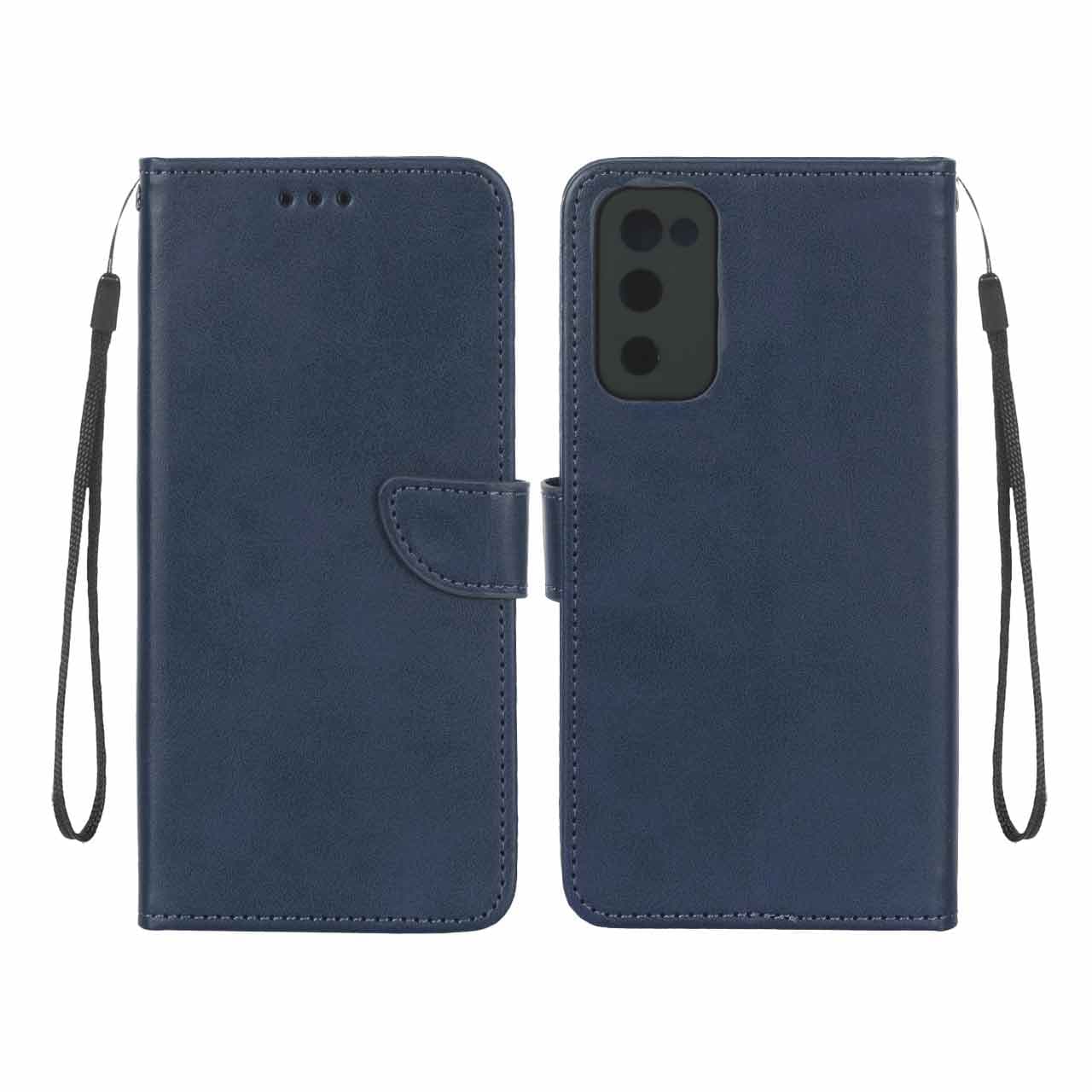 کیف چرمی موبایل مگنتی محافظ لنزدار Samsung Galaxy S20 FE – سرمه ای