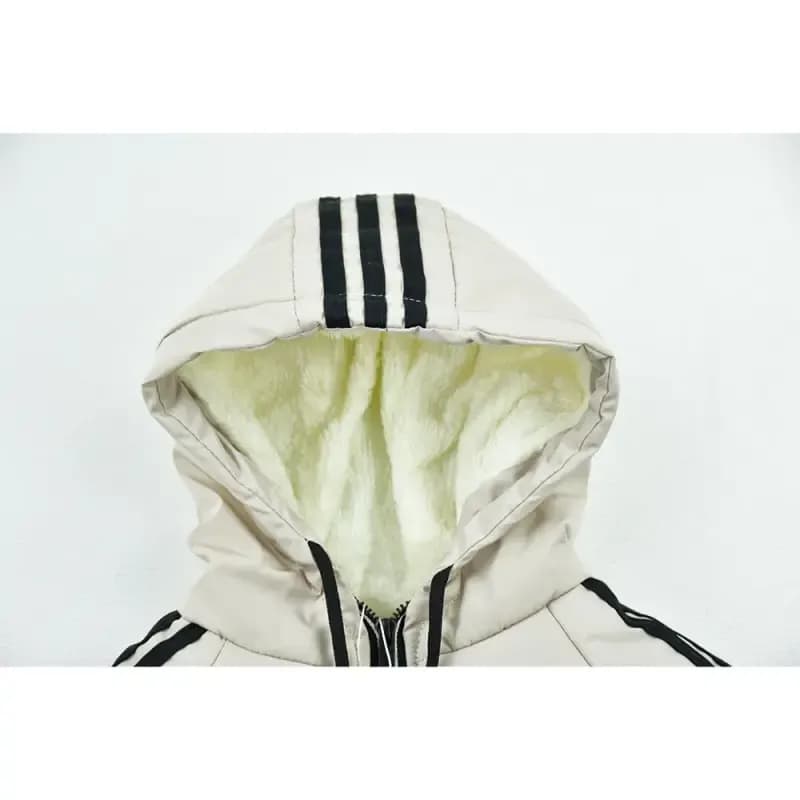 کاپشن پسرانه ADIDAS رنگ استخوانی شمعی پاییزه و زمستانه — تصویر ۳