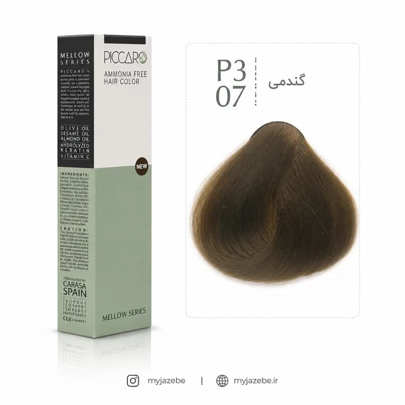 رنگ مو پیکارو 07 P3 حرفه ای گندمی