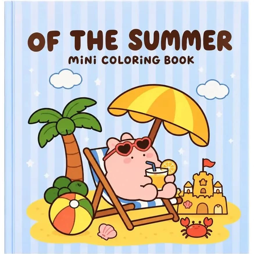 دفتر مینی رنگ آمیزی طرح of the summer لانگو