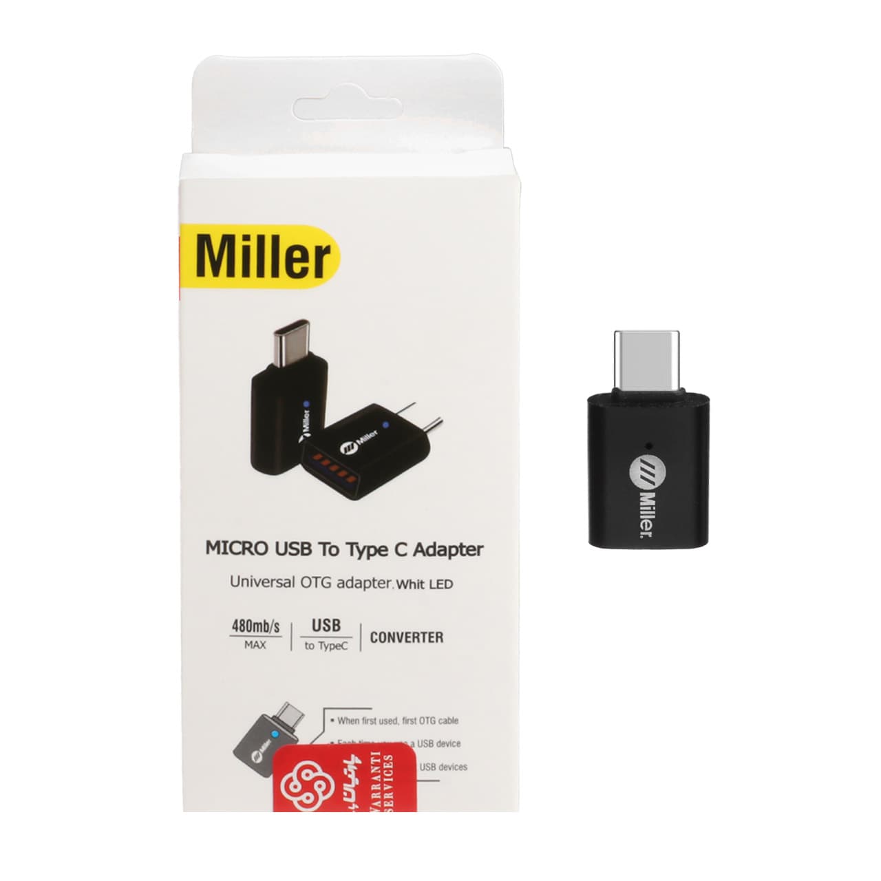 تبدیل Miller OTG Type-C TO USB مدل MO-202 – مشکی