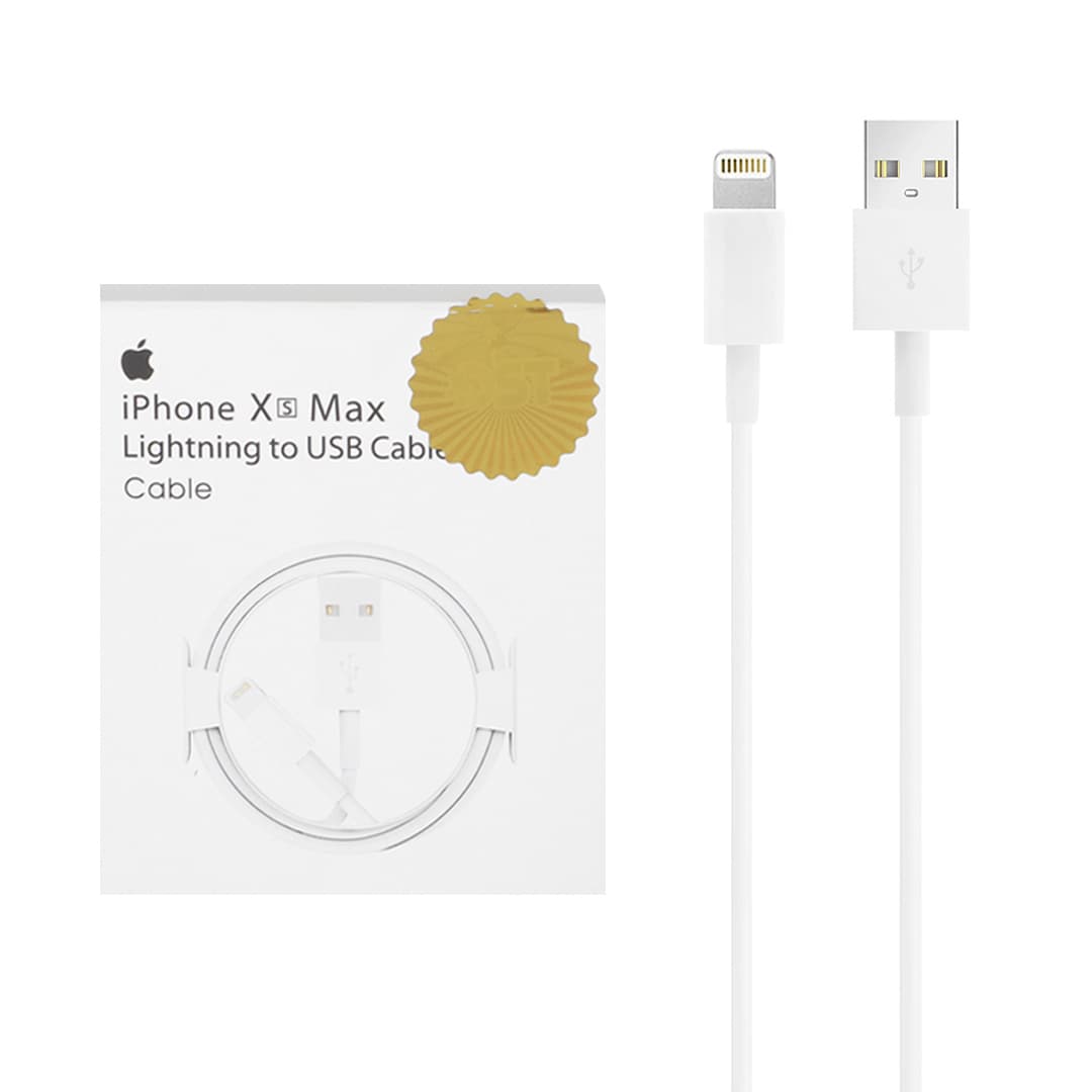 کابل شارژ آیفون مدل Xs Max MD818ZM/A – سفید – DST (گارانتی شش ماهه شرکتی)