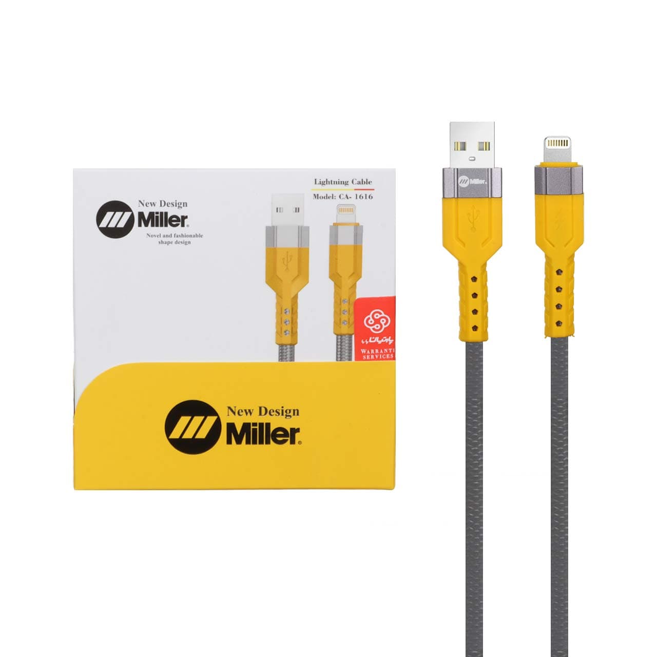 کابل شارژ فست آیفون Miller مدل CA-1616 – خاکستری (گارانتی پارتیان پایا)