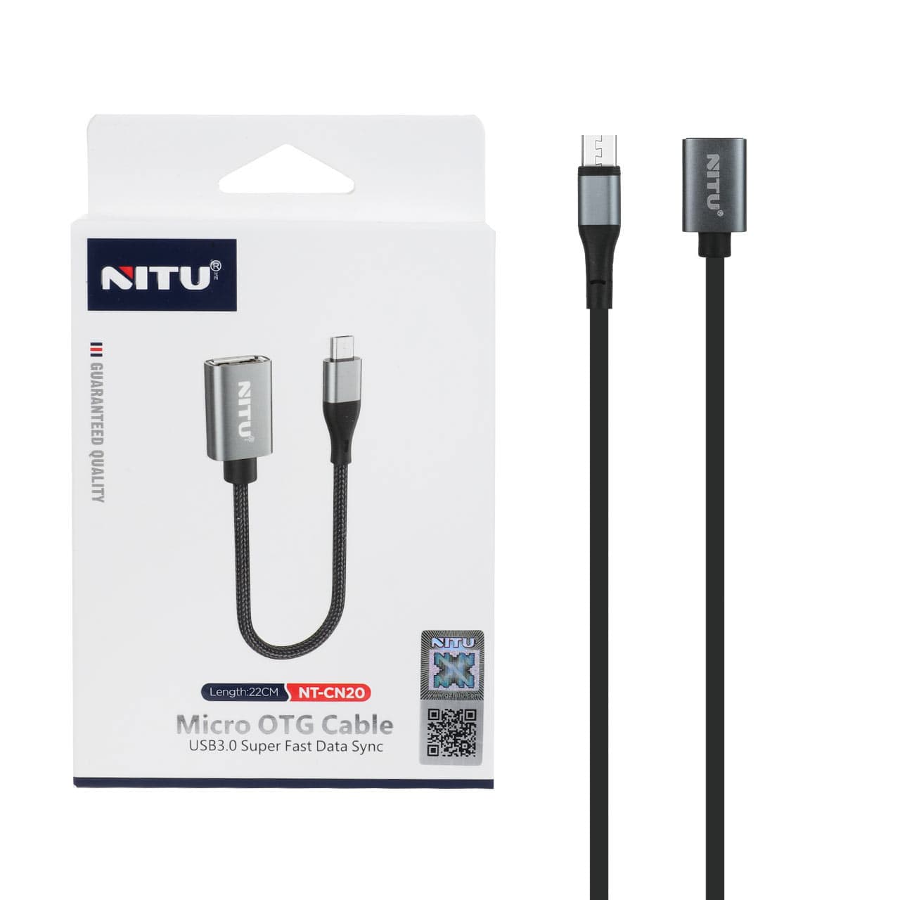 تبدیل NITU OTG TO micro USB مدل CN20 – مشکی خاکستری