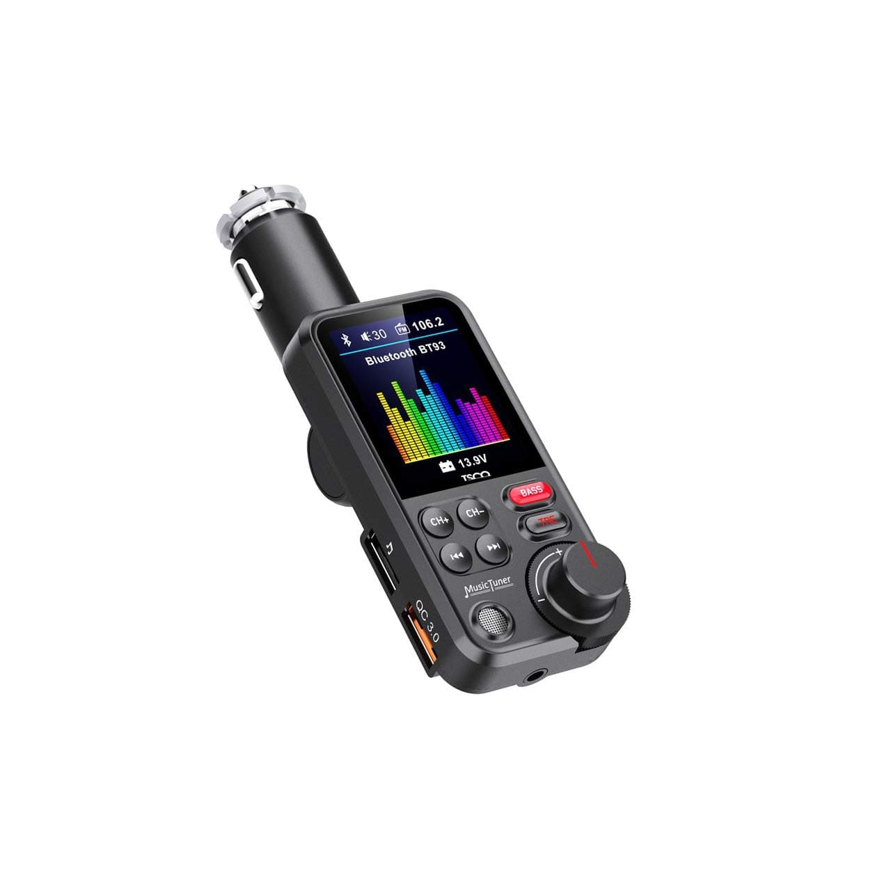 پخش کننده بلوتوث FM خودرو Tsco مدل BFM 2220 – مشکی — تصویر ۲