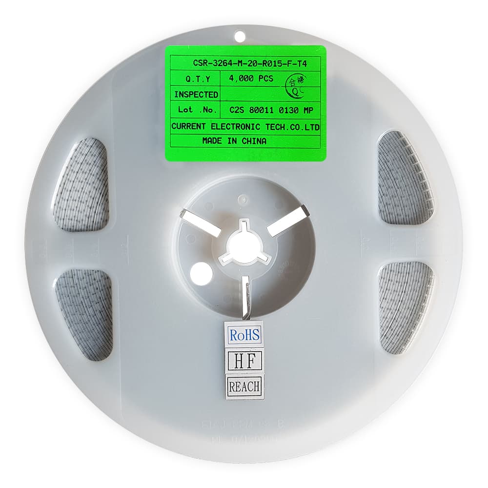 مقاومت شنت SMD مدل CURRENT CSR-3264-M-20-R015-F مقدار 15mΩ توان 2W بسته ۴۰۰۰ عددی