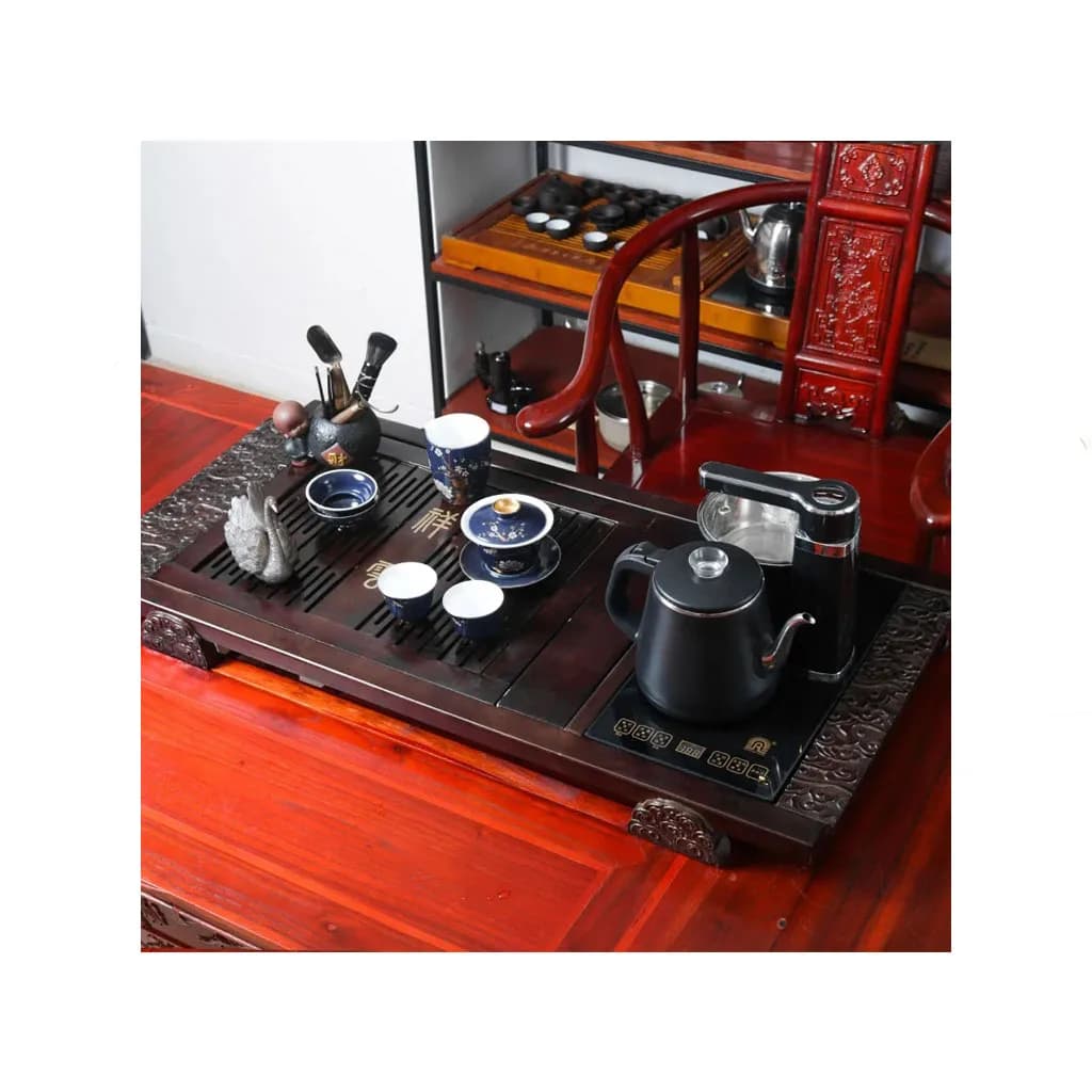 سینی مخصوص دم آوری چای کد solid wood E چین چای — تصویر ۲