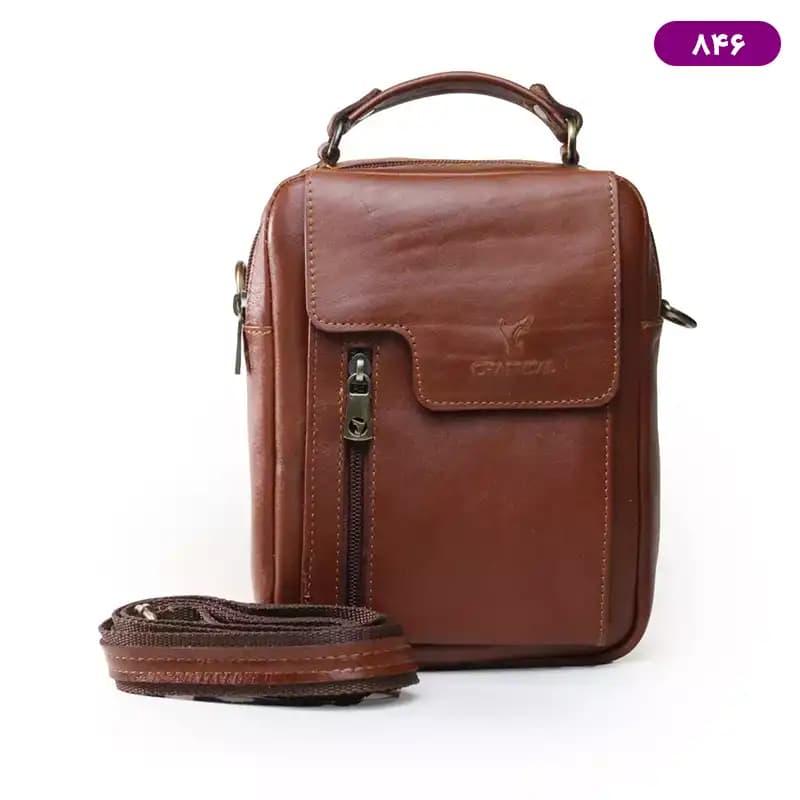 کیف دوشی چرم طبیعی چرمسال مدل 846 — تصویر ۳