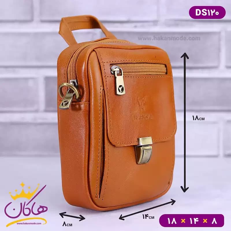 کیف دوشی چرمی کوچک چرمسال | DS120 — تصویر ۲