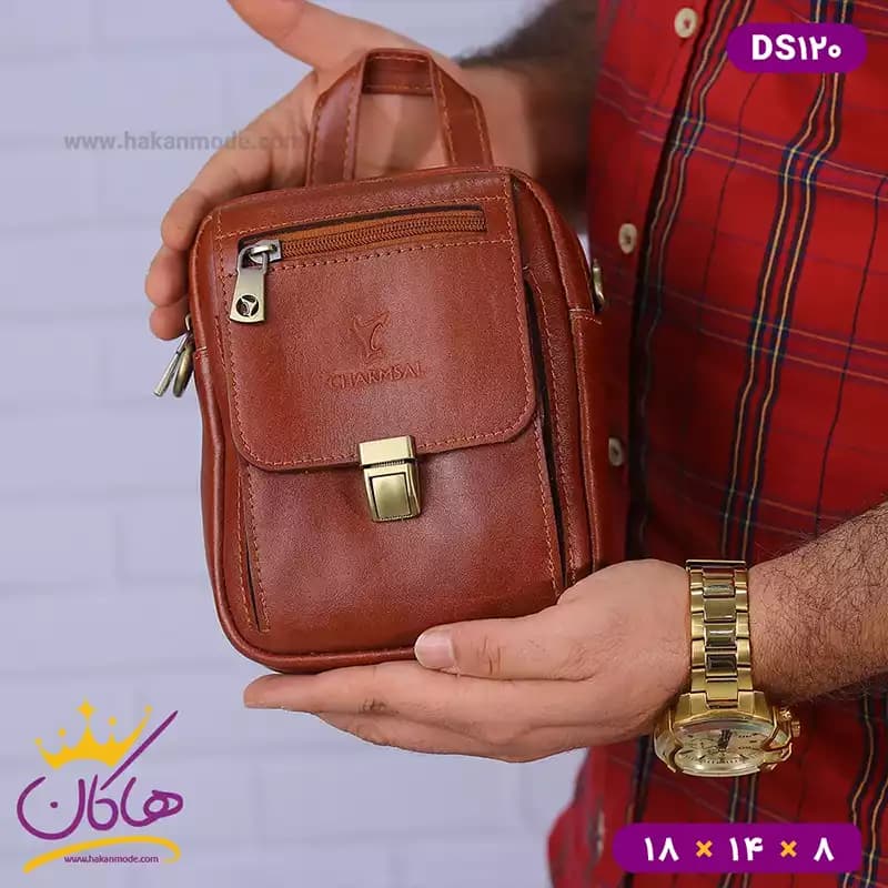 کیف دوشی چرمی کوچک چرمسال | DS120 — تصویر ۷