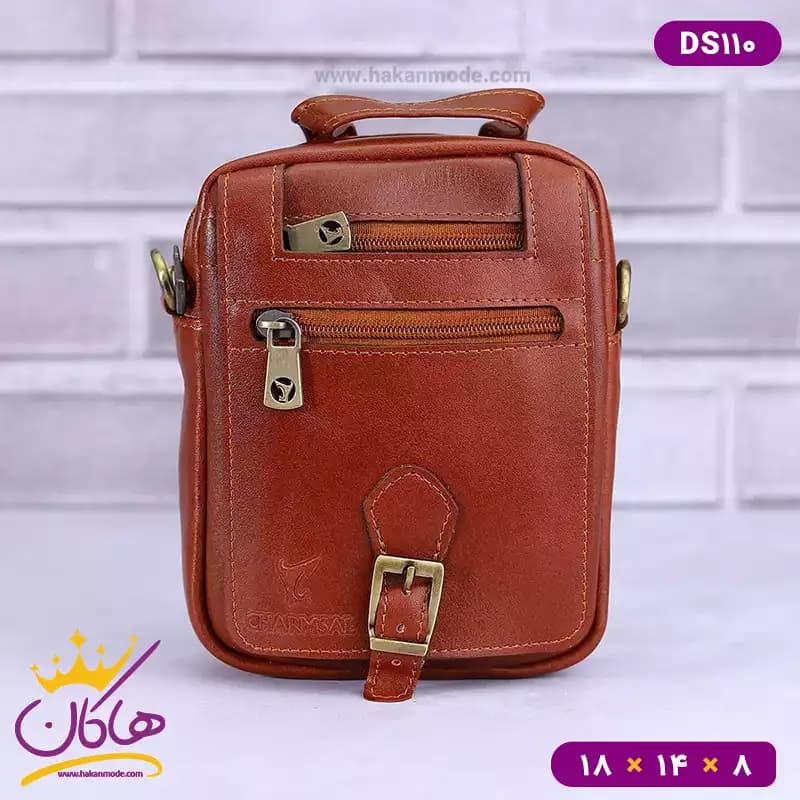 کیف دوشی چرم طبیعی سایز کوچک چرمسال | DS110 — تصویر ۴