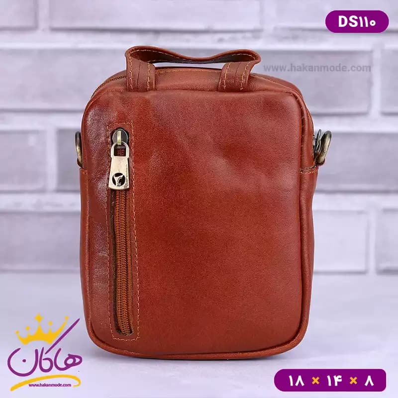 کیف دوشی چرم طبیعی سایز کوچک چرمسال | DS110 — تصویر ۸