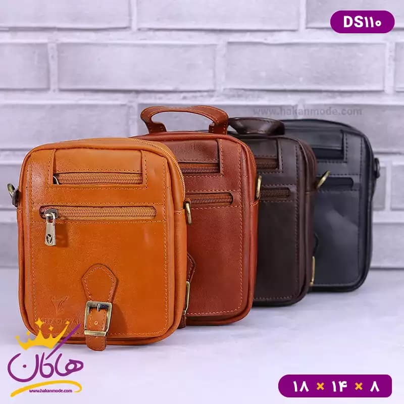 کیف دوشی چرم طبیعی سایز کوچک چرمسال | DS110