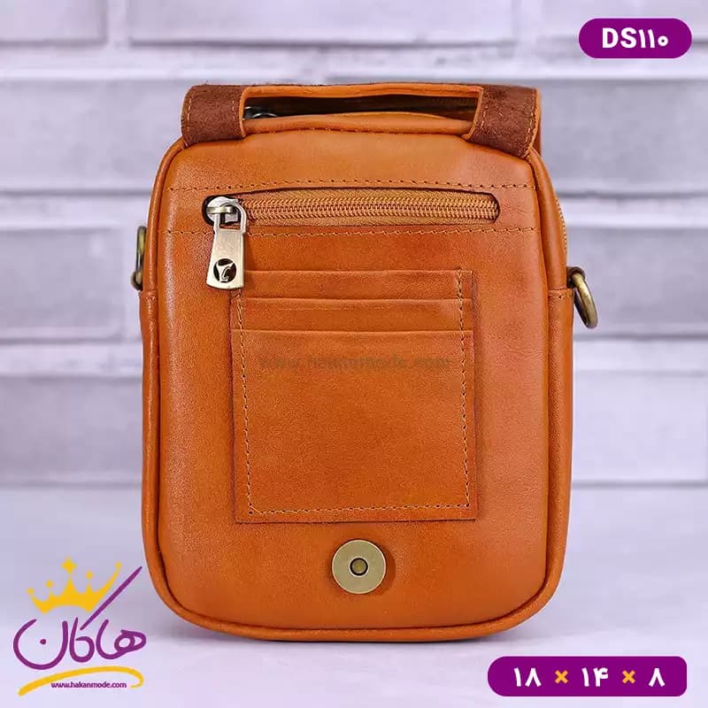 کیف دوشی چرم طبیعی سایز کوچک چرمسال | DS110 — تصویر ۷
