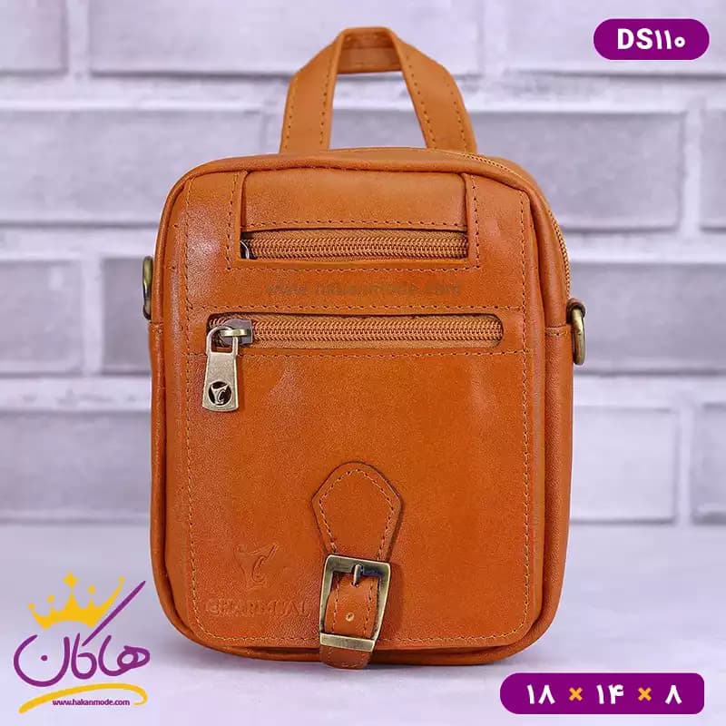 کیف دوشی چرم طبیعی سایز کوچک چرمسال | DS110 — تصویر ۳