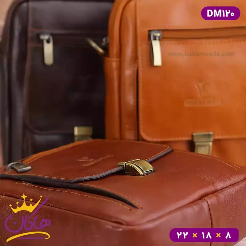 کیف دوشی چرمسال قفلدار سایز متوسط | DM120 — تصویر ۶