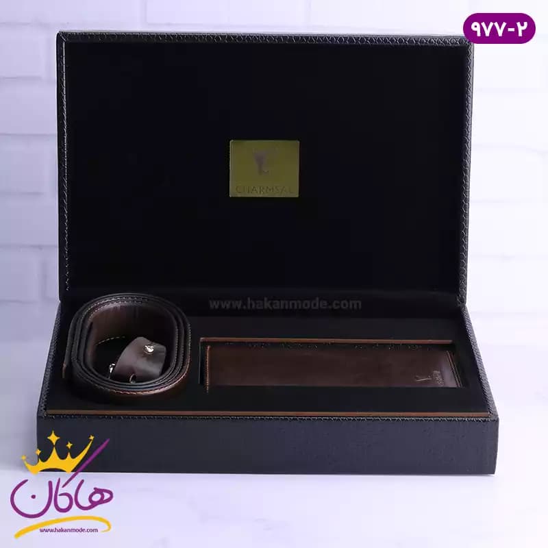 ست کمربند و کیف مردانه چرمسال مدل کتی 977/1