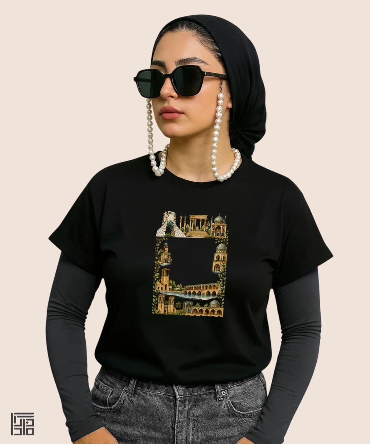 کراپ زنانه طرح مکان های تاریخی ایران — تصویر ۵