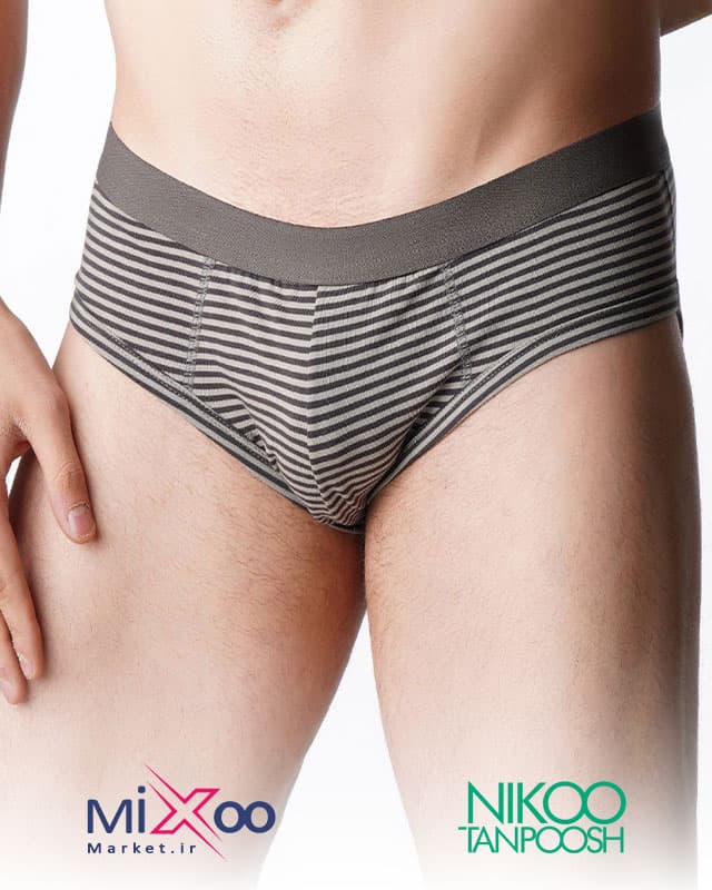 شورت اسلیپ مردانه کمرکش اسپرت راهراه نخی 3x نیکوتن پوش کد 3163