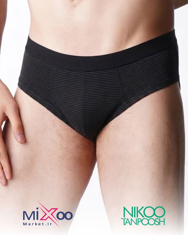 شورت اسلیپ مردانه کمرکش اسپرت راه‌راه نخی 3x نیکوتن پوش کد 3163 — تصویر ۲