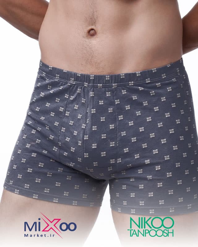 شورت باکسر مردانه کمر کش لیفه ای طرحدار 3x نیکوتن پوش 3112 — تصویر ۲
