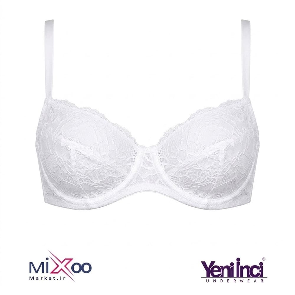 سوتین زنانه دانتل | کاپ دار بدون جک و فنردار ینی اینجی (Yeni İnci) کد 6045