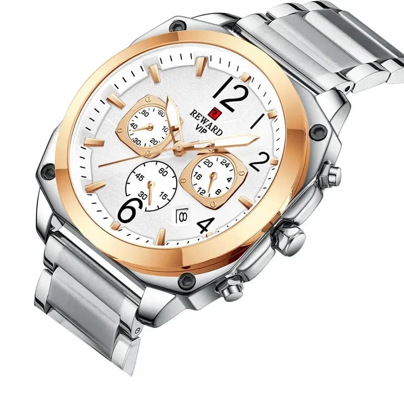 ساعت مچی عقربه ای مردانه ریوارد سفید نقره ای مدل RD81055M — تصویر ۴