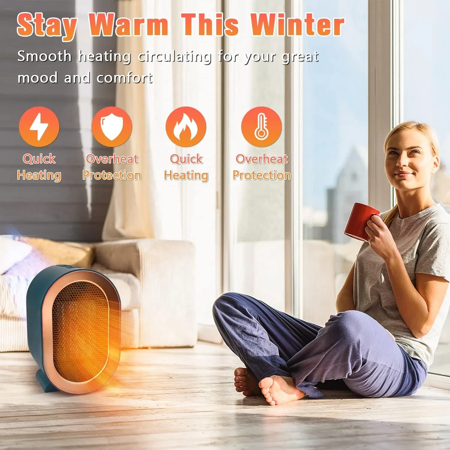 بخاری برقی مینی مدل Air Heater — تصویر ۴